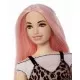 Papusa Barbie Fashionistas cu par roz Papusa Barbie Fashionistas cu par roz