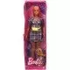 Papusa Barbie Fashionistas cu rochie tip blazer roz in carouri Papusa Barbie Fashionistas cu rochie tip blazer roz in carouri
