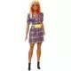 Papusa Barbie Fashionistas cu rochie tip blazer roz in carouri Papusa Barbie Fashionistas cu rochie tip blazer roz in carouri