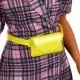 Papusa Barbie Fashionistas cu rochie tip blazer roz in carouri Papusa Barbie Fashionistas cu rochie tip blazer roz in carouri