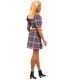 Papusa Barbie Fashionistas cu rochie tip blazer roz in carouri Papusa Barbie Fashionistas cu rochie tip blazer roz in carouri