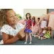 Papusa Barbie Fashionista cu rochita multicolora Papusa Barbie Fashionista cu rochita multicolora
