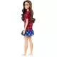 Papusa Barbie Fashionista cu rochita multicolora Papusa Barbie Fashionista cu rochita multicolora