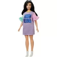 Papusa Barbie Fashionista cu rochita Unicorn Believer