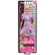 Papusa Barbie Fashionistas fara par si rochie roz cu maneci bufante
