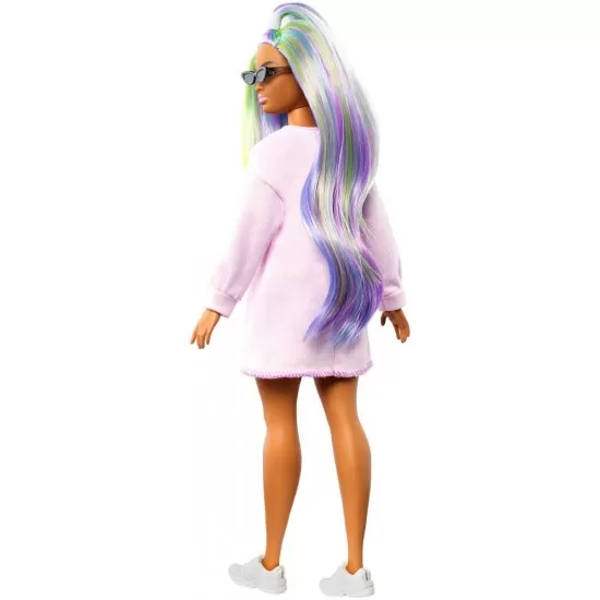 Papusa Barbie Fashionista cu rochita roz Dream Often Papusa Barbie Fashionista cu rochita roz Dream Often