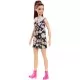 Papusa Barbie Fashionistas satena cu rochie cu imprimeu floral Papusa Barbie Fashionistas satena cu rochie cu imprimeu floral