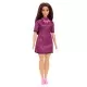 Papusa Barbie Fashionistas satena cu rochie mov Papusa Barbie Fashionistas satena cu rochie mov