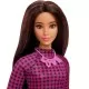 Papusa Barbie Fashionistas satena cu rochie mov Papusa Barbie Fashionistas satena cu rochie mov