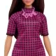 Papusa Barbie Fashionistas satena cu rochie mov Papusa Barbie Fashionistas satena cu rochie mov