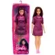 Papusa Barbie Fashionistas satena cu rochie mov Papusa Barbie Fashionistas satena cu rochie mov