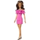 Papusa Barbie Fashionistas satena cu rochie roz Papusa Barbie Fashionistas satena cu rochie roz