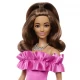 Papusa Barbie Fashionistas satena cu rochie roz Papusa Barbie Fashionistas satena cu rochie roz