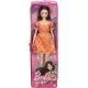 Papusa Barbie Fashionistas satena cu rochita portocalie cu buline Papusa Barbie Fashionistas satena cu rochita portocalie cu buline