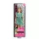 Papusa Barbie Fashionistas satena cu rochita verde Papusa Barbie Fashionistas satena cu rochita verde