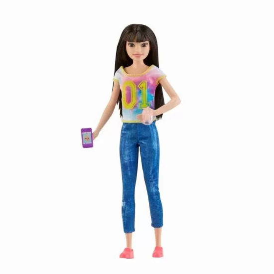Papusa Barbie Family - Bona in jeans Papusa Barbie Family - Bona in jeans