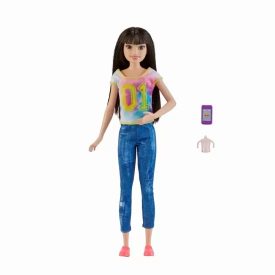Papusa Barbie Family - Bona in jeans Papusa Barbie Family - Bona in jeans