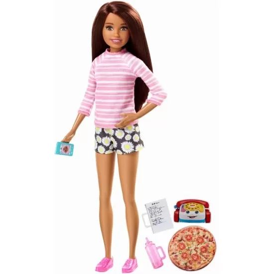 Papusa Barbie Family - Bona cu pizza Papusa Barbie Family - Bona cu pizza
