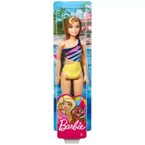 Papusa Barbie satena cu costum de baie multicolor Papusa Barbie satena cu costum de baie multicolor