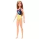 Papusa Barbie satena cu costum de baie multicolor Papusa Barbie satena cu costum de baie multicolor