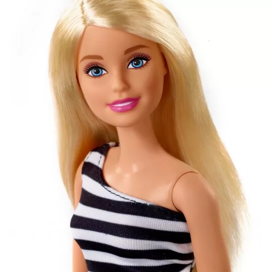 Papusa Barbie Glitz blonda cu rochita alb-negru Papusa Barbie Glitz blonda cu rochita alb-negru