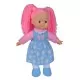 Papusa Flower Dolly din material textil 38 cm cu parul roz