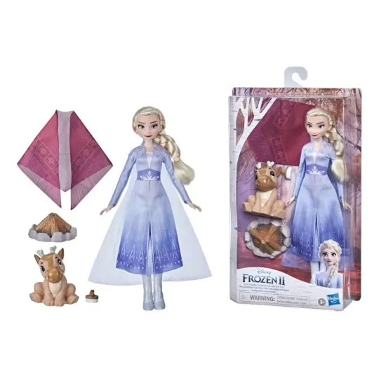 Papusa Disney Frozen 2 Elsa foc de tabara