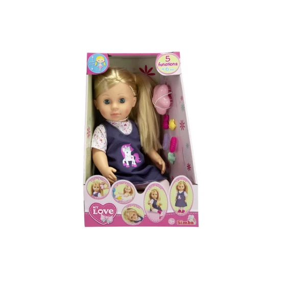 Papusa My Love interactiva cu accesorii 43 cm