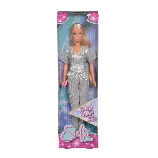 Papusa Steffi Glam Style cu hainute argintii Papusa Steffi Glam Style cu hainute argintii