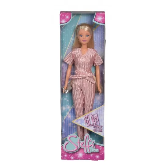 Papusa Steffi Glam Style cu hainute roz Papusa Steffi Glam Style cu hainute roz