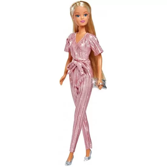 Papusa Steffi Glam Style cu hainute roz Papusa Steffi Glam Style cu hainute roz