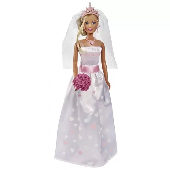Papusa Steffi in rochie de mireasa