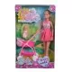 Papusa Steffi in rochita roz si cu carucior bebe Papusa Steffi in rochita roz si cu carucior bebe