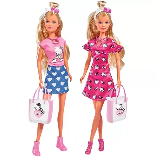 Papusa Steffi Love Hello Kitty cu 2 tinute fashion Papusa Steffi Love Hello Kitty cu 2 tinute fashion
