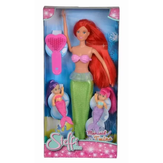 Papusa Steffi sirena cu corp verde Papusa Steffi sirena cu corp verde