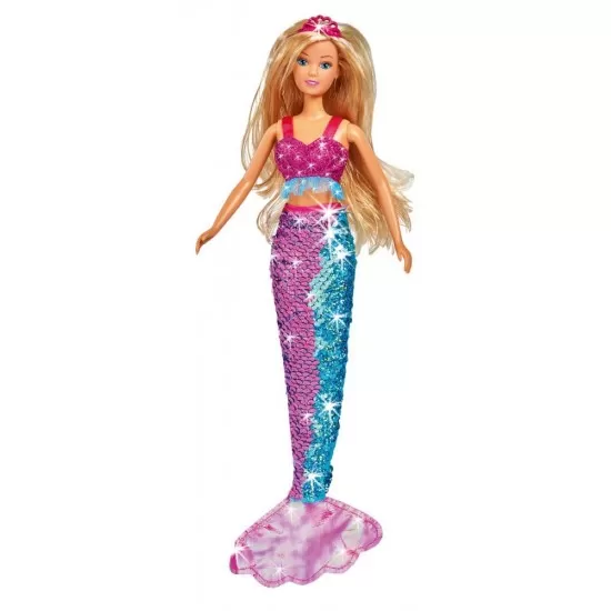 Papusa Steffi sirena cu paiete Papusa Steffi sirena cu paiete