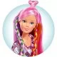 Papusa Steffi Love Hello Kitty cu par curcubeu