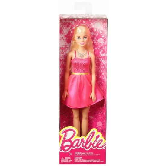Papusa Barbie Stralucitoare blonda cu rochita roz Papusa Barbie Stralucitoare blonda cu rochita roz