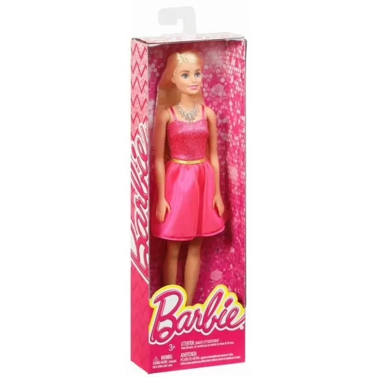 Papusa Barbie Stralucitoare blonda cu rochita roz Papusa Barbie Stralucitoare blonda cu rochita roz