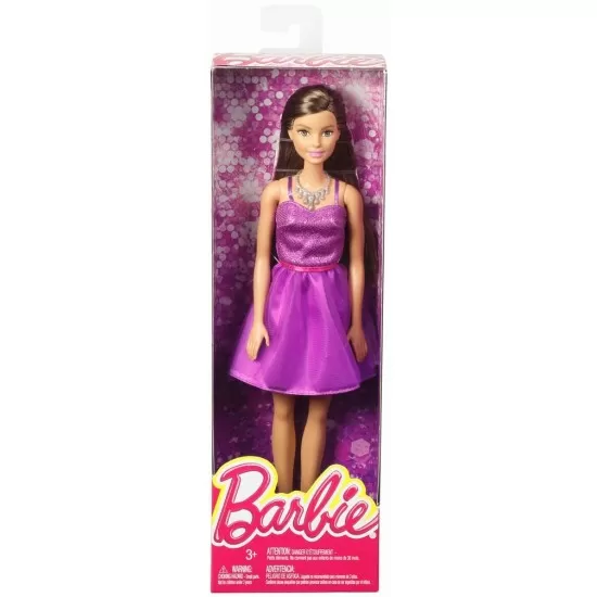 Papusa Barbie cu rochita mov