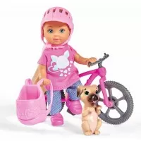 Papusa Evie cu bicicleta
