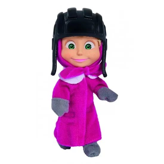 Papusa Masha cu casca de protectie Papusa Masha cu casca de protectie