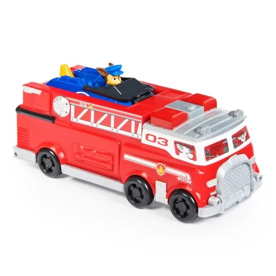 Camion de pompieri cu figurina metalica Patrula Catelusilor Camion de pompieri cu figurina metalica Patrula Catelusilor