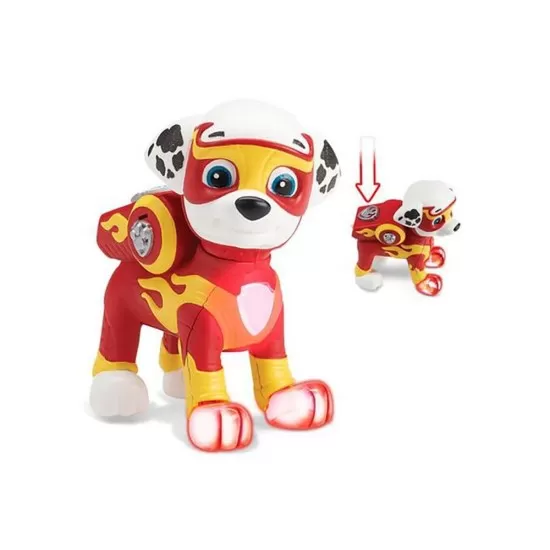 Figurina articulata cu lumini Mighy Pups Marshall Patrula Catelusilor Figurina articulata cu lumini Mighy Pups Marshall Patrula Catelusilor