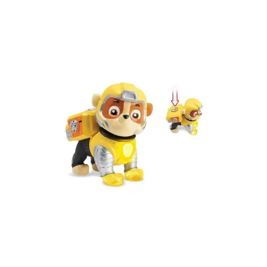 Figurina articulata cu lumini Mighy Pups Rubble Patrula Catelusilor Figurina articulata cu lumini Mighy Pups Rubble Patrula Catelusilor