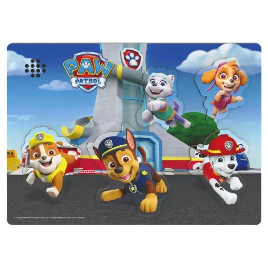 Puzzle din lemn cu sunete Patrula Catelusilor 5 piese Puzzle din lemn cu sunete Patrula Catelusilor 5 piese