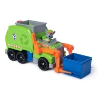 Camionul de reciclare Crush and Roll cu figurina Rocky Patrula Catelusilor