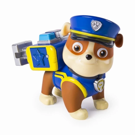 Figurina Rubble in uniforma de politie Patrula Catelusilor 