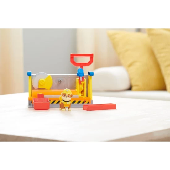 Set de joaca santier Patrula Catelusilor Rubble cu nisip kinetic Set de joaca santier Patrula Catelusilor Rubble cu nisip kinetic