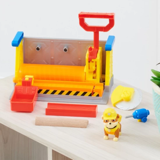 Set de joaca santier Patrula Catelusilor Rubble cu nisip kinetic Set de joaca santier Patrula Catelusilor Rubble cu nisip kinetic